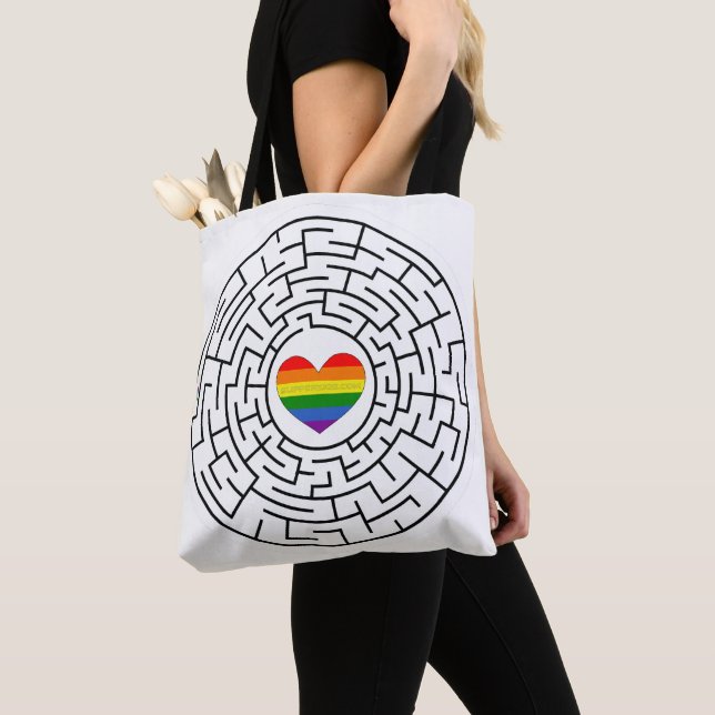 Bolsa Tote O prêmio de SlipperyJoe, labyri quebra-cabeça laby (Close Up)