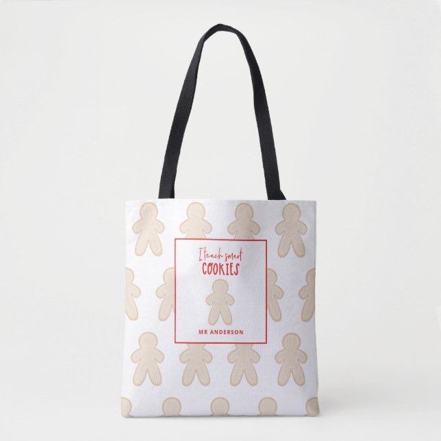 Bolsa Tote O presente dos biscoitos espertos de pão de Natal  (Frente)