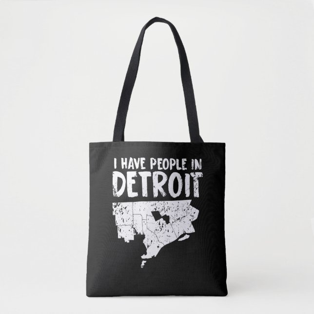 Bolsa Tote O presente Michigan engraçado de Detroit é casa (Frente)