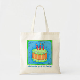 Bolsa Tote ó Presente personalizado nome do menino do bolo d