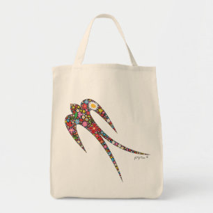 Bolsa Tote o primavera da andorinha do fatfatin floresce a