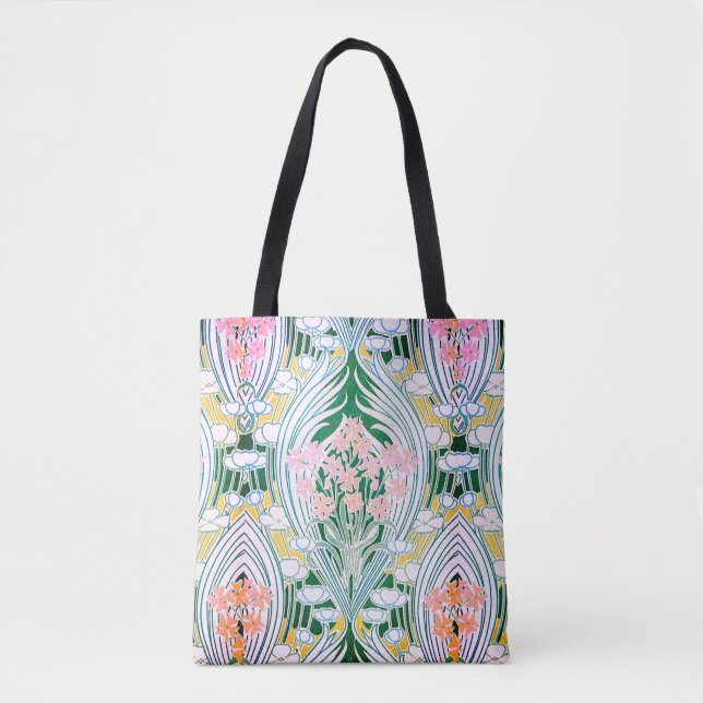 Bolsa Tote O primavera floresce belas artes de Nouveau da (Frente)