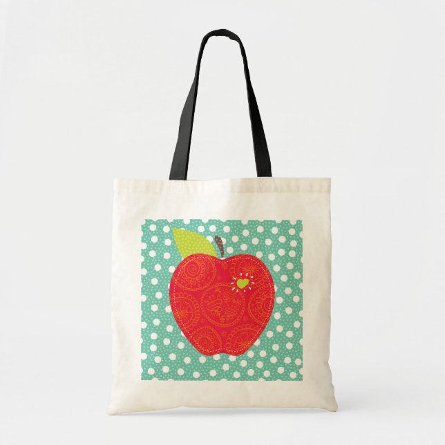 Bolsa Tote o professor Apple remenda com saco dos pokadots (Frente)