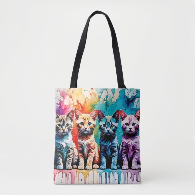 Bolsa Tote O Quarteto Colorido: Patas e Tinta! (Frente)