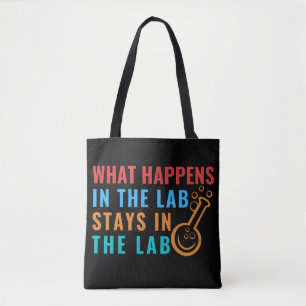 BOLSA TOTE O QUE ACONTECE NO LABORATÓRIO FICA NO LABORATÓRI