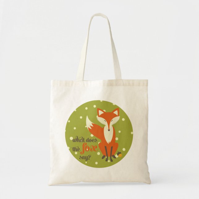 Bolsa Tote O que diz a raposa? | Canvas Tote Bag (Frente)
