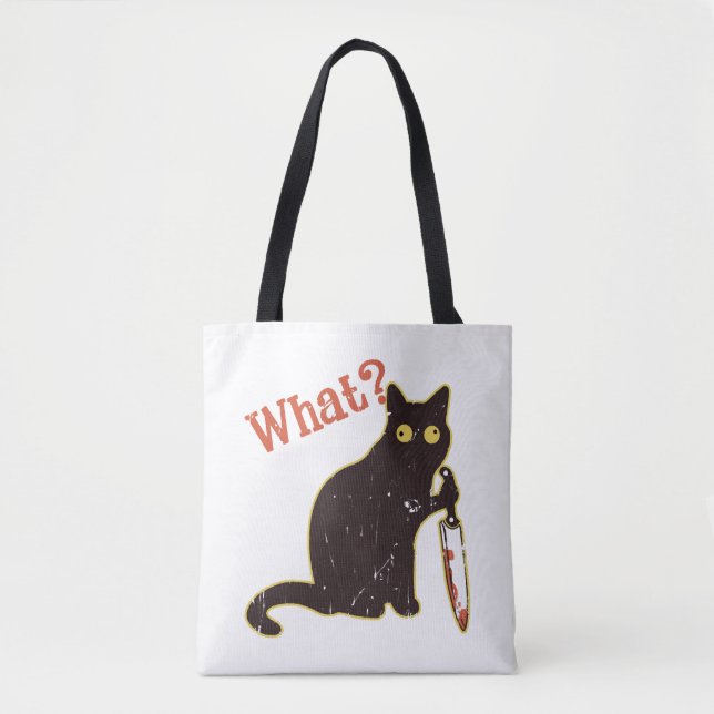 Bolsa Tote O quê - dono do gato (Frente)
