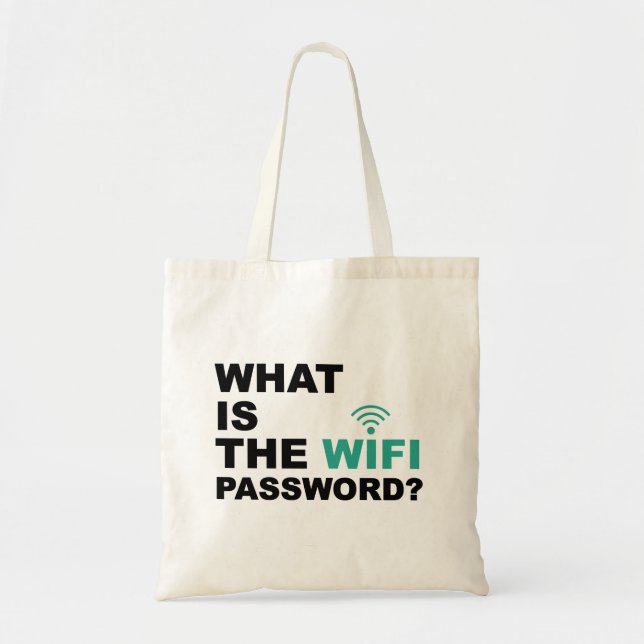 Bolsa Tote O que é a senha de WIFI engraçada (Frente)