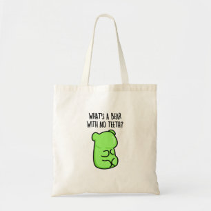 Bolsa Tote O que é um urso sem dentes engraçados