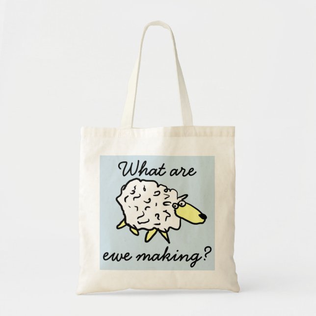 Bolsa Tote "O que são fazeres?" Cartoon Project Bag (Frente)
