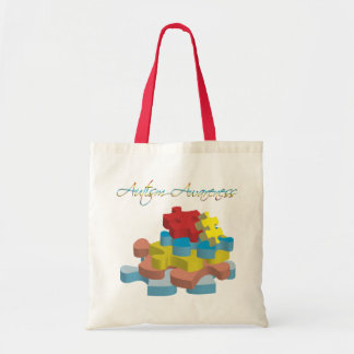 Bolsa Tote O quebra-cabeça da consciência do autismo remenda