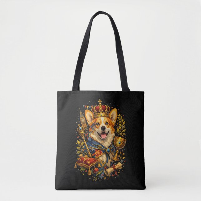 Bolsa Tote O Rei Corgi (Frente)