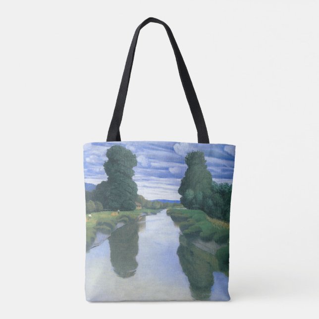 Bolsa Tote O rio em Berville, por Felix Vallotton, Belas Arte (Verso)