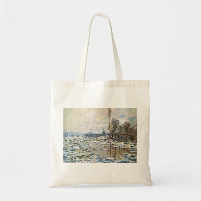 Bolsa Tote O rompimento do gelo por Claude Monet (Frente)