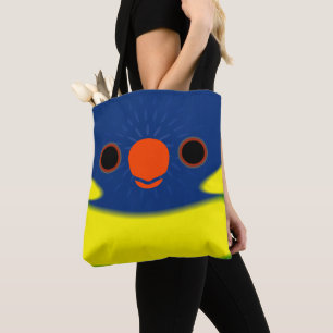 Bolsa Tote O rosto de um lorikeet Marigold