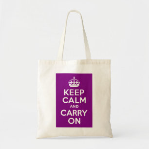 Bolsa Tote O roxo mantem a calma e continua