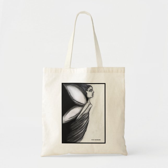 Bolsa Tote O saco da fada do carvão vegetal (Frente)