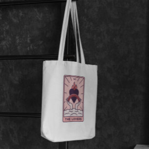 Bolsa Tote O Saco da Tota da Placa Tarot dos Amantes