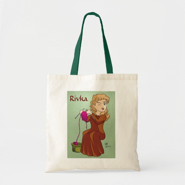 Bolsa Tote O saco de confecção de malhas de Rivka (Frente)