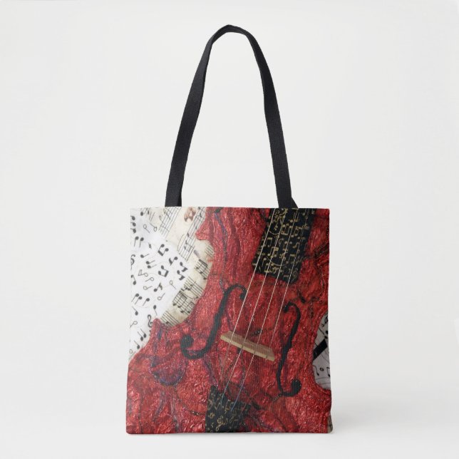 Bolsa Tote O Saco de Tota Violino Vermelho (Frente)