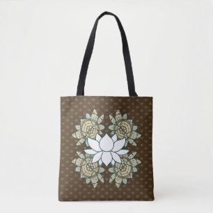 Bolsa Tote O Saco Lotus All-Over-Impressão