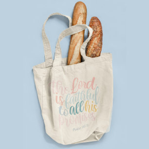Bolsa Tote O Senhor é Escritura Cristã Fiel Salmos