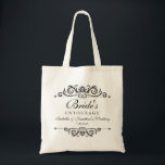 Bolsa Tote O séquito casamento elegante da noiva<br><div class="desc">Agradeça a ao sua damas de honra, madrinha de casamento, florista, Mãe---noiva e todos mais no séquito da "noiva" com esta sacola personalizada simples contudo elegante. Aperfeiçoe mantendo as fontes do dia do casamento, os calçados, a composição, etc. organizados. Adicione 4 linhas de texto feito sob encomenda para personalizar. O...</div>
