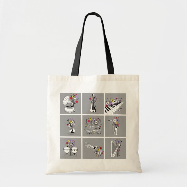 Bolsa Tote O Som da Flora – Coleção de Música (Frente)