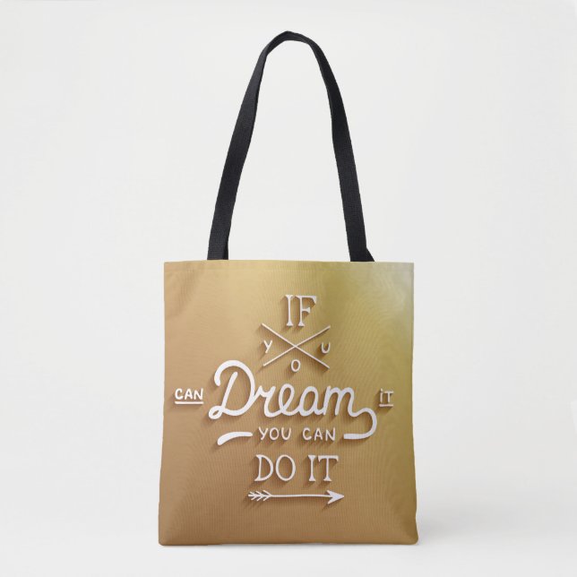 Bolsa Tote O sonho inspira motiva (Frente)
