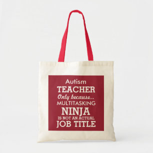 Bolsa Tote O Special engraçado do autismo precisa o professo