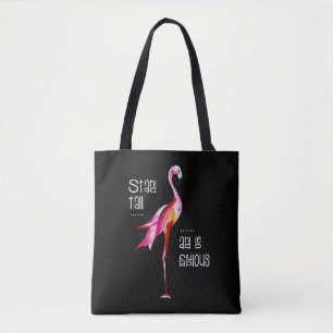 Bolsa Tote O suporte do flamingo alto seja presente engraçad