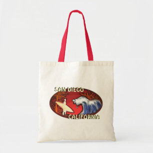 Bolsa Tote O surfista de San Diego Califórnia acena o saco