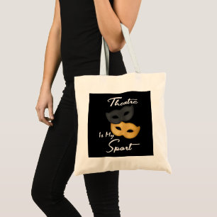 Bolsa Tote O Teatro É Meu Esporte  Presente de Lover de Teat