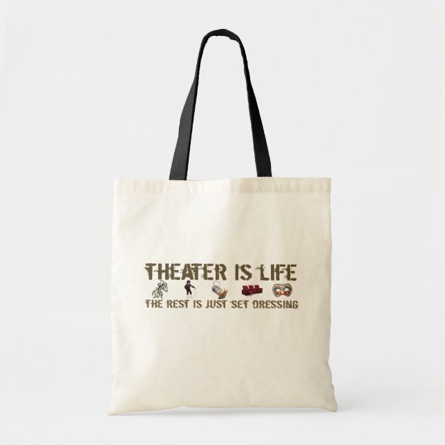 Bolsa Tote O teatro é vida (Frente)