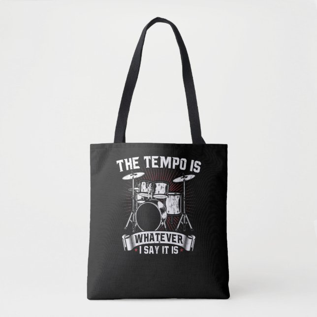 Bolsa Tote O Tempo é o que eu digo é Drummer (Frente)