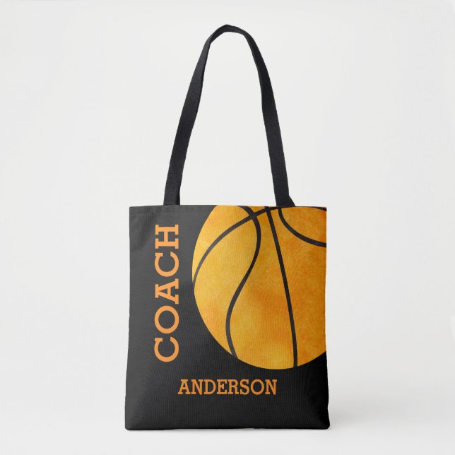 Bolsa Tote O treinador de beisebol personalizado ostenta o (Frente)