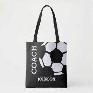 Bolsa Tote O treinador do futebol personalizado ostenta o