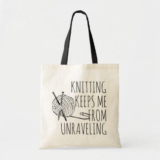 Bolsa Tote O tricô engraçado me impede de desfazer