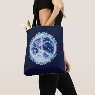 Bolsa Tote O vamos cura a paz mundial de uma vez ☮