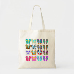 Bolsa Tote O verão Flip-Flops a carta
