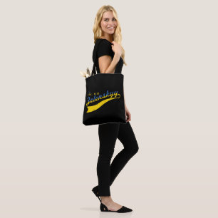 BOLSA TOTE O VERDADEIRO HERÓI ZELENSKY UCRÂNIA AMARELO AZUL