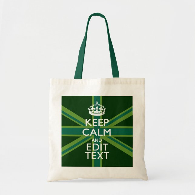 Bolsa Tote O Verde De Destaque Mantém-Se Calmo E A Tua Tomada (Frente)