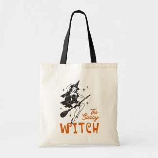 Bolsa Tote O Vintage Halloween da Bruxa Louca