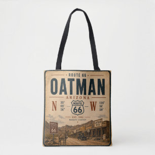 Bolsa Tote Oatman Arizona Rota 66 Coordenadas Antigas