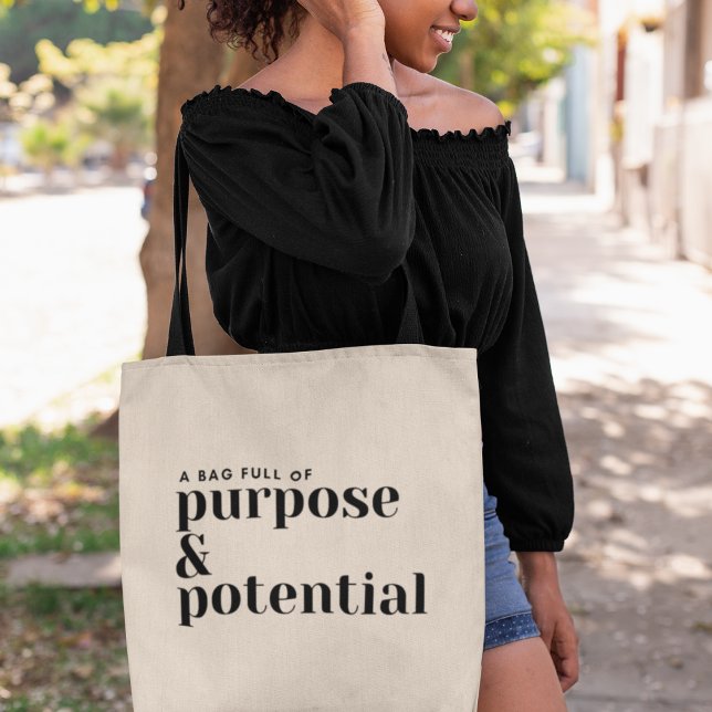 Bolsa Tote Objetivo e potencial que capacita a Legal Inspiraç (Shop now and carry your aspirations with pride!)