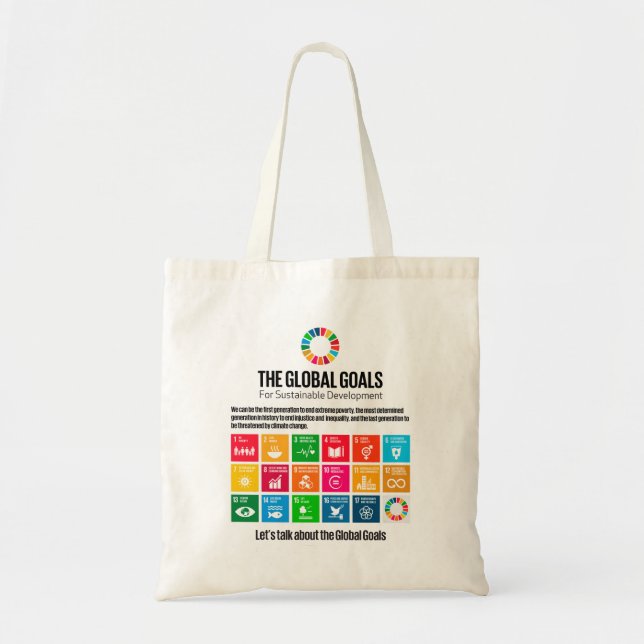 Bolsa Tote Objetivos modernos de sustentabilidade inspiracion (Frente)