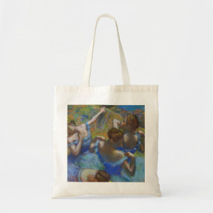 Bolsa Tote Obra-Prima de Arte Fina Azul de Degas Bailarinas P