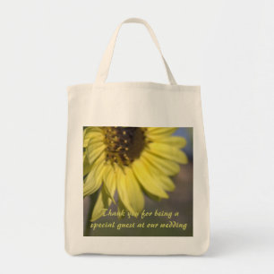 Bolsa Tote Obrigado amarelo de girassóis