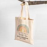 Bolsa Tote Obrigado de professor de arco-íris de cor d'água m<br><div class="desc">O professor de arco-íris de cor-d-água moderna obrigado seu presente. Você é meu professor de herói. Nem todos os heróis vestem capas. Um belo presente.</div>