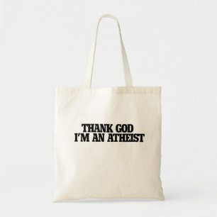 Bolsa Tote Obrigado deus, sou ateu